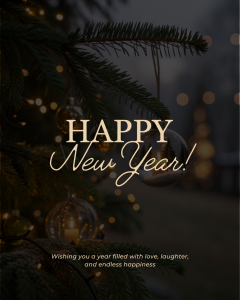 Gold Elegant New Year's Greetings Instagram Post